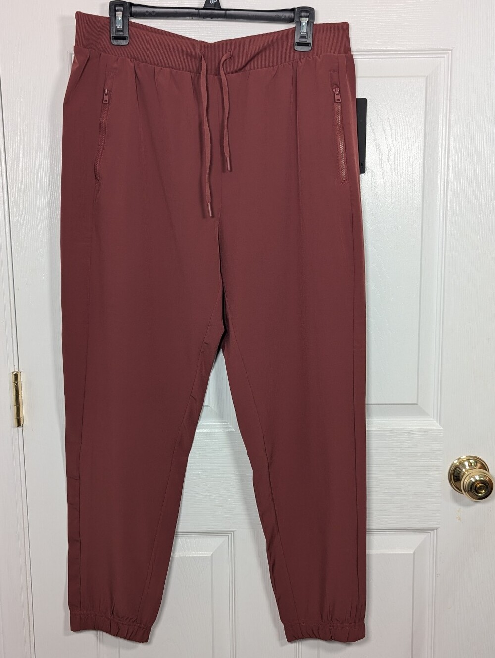 90 Degree by Reflex NWT Terracotta Zip Pocket Stretch Jogger Pants XL $78